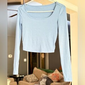 Sky Blue Long Sleeve Women's Top